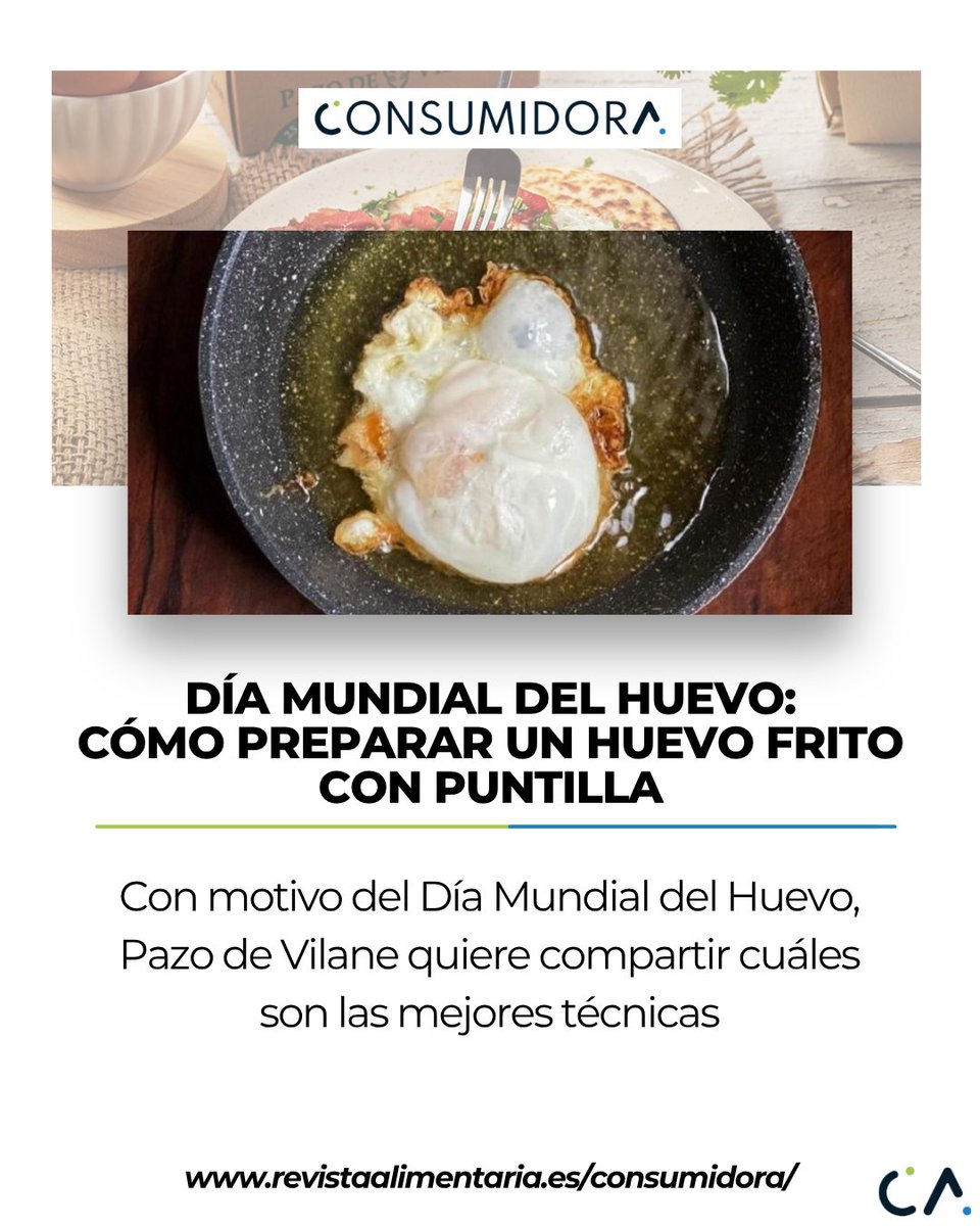 consumido_ra's tweet image. 🍳Día Mundial del Huevo: Cómo preparar un huevo frito con puntilla y no poner la cocina perdida de aceite

Con motivo del Día Mundial del Huevo, Pazo de Vilane quiere compartir cuáles son las mejores técnicas

Descubre más en:
🔗tinyurl.com/yfhpee54
