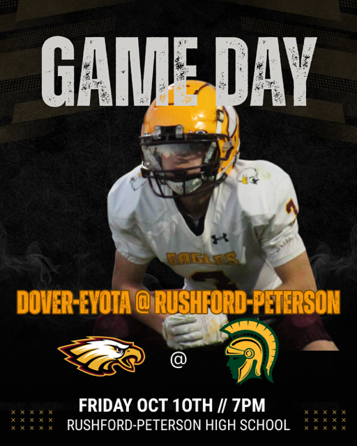 ***GAMEDAY ALERT*** DE Eagles travel tonight to take on the Rushford-Peterson Trojans. GO EAGLES!!