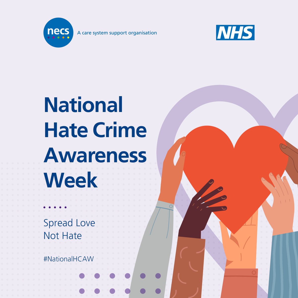 It's #nationalhatecrimeweek, a reminder hate has no place here!

Last year, 140,561 hate crimes were recorded in England and Wales, while religious hate crimes jumped 25%, hitting a record high.

Silence helps hate thrive.

🗣️ Speak up
🫂 Support victims
👮 Report incidents