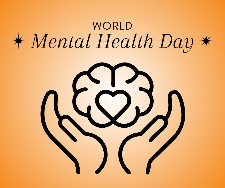 Today is World Mental Health Day, a reminder that mental health is just as important as physical health. Let’s break the stigma by initiating conversations and support one another. Together we can create a community where no one feels alone. #WorldMentalHealthDay