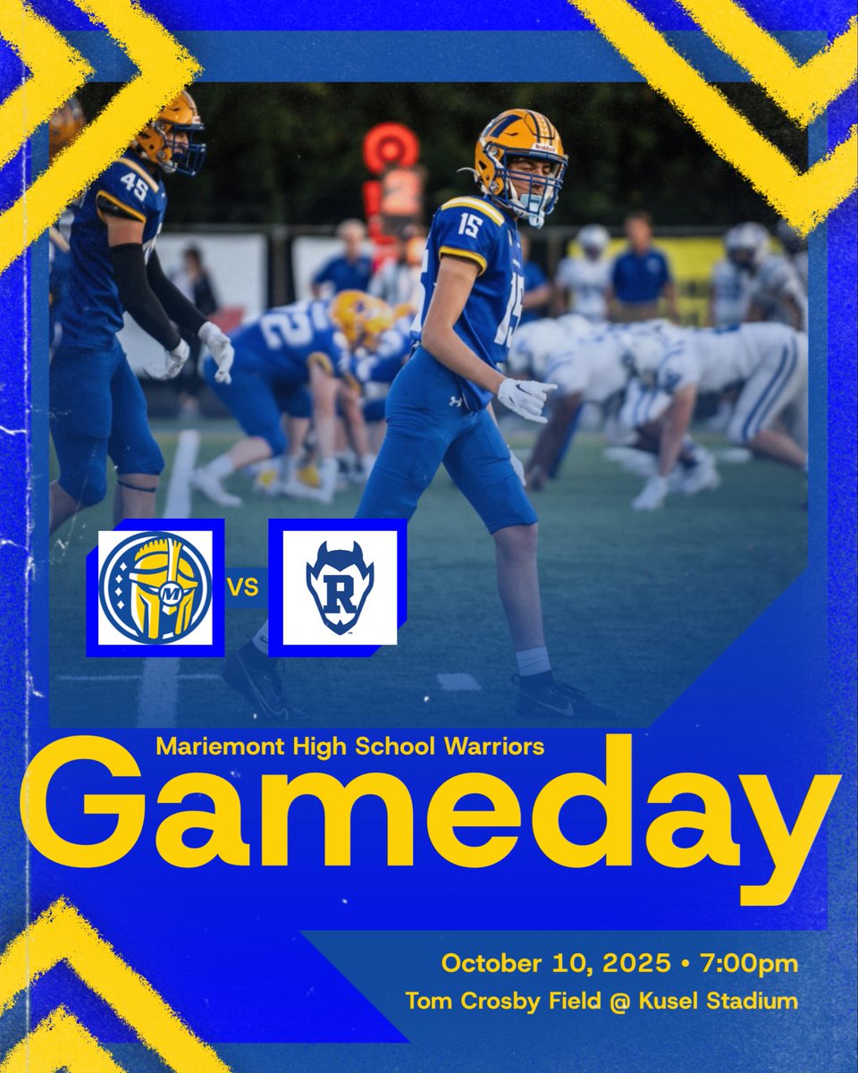 🚨Week 8🚨

🆚 Reading Blue Devils 

⏰ 7:00pm

📍Tom Crosby Field @ Kusel Stadium

#GoWarriors
#faMily