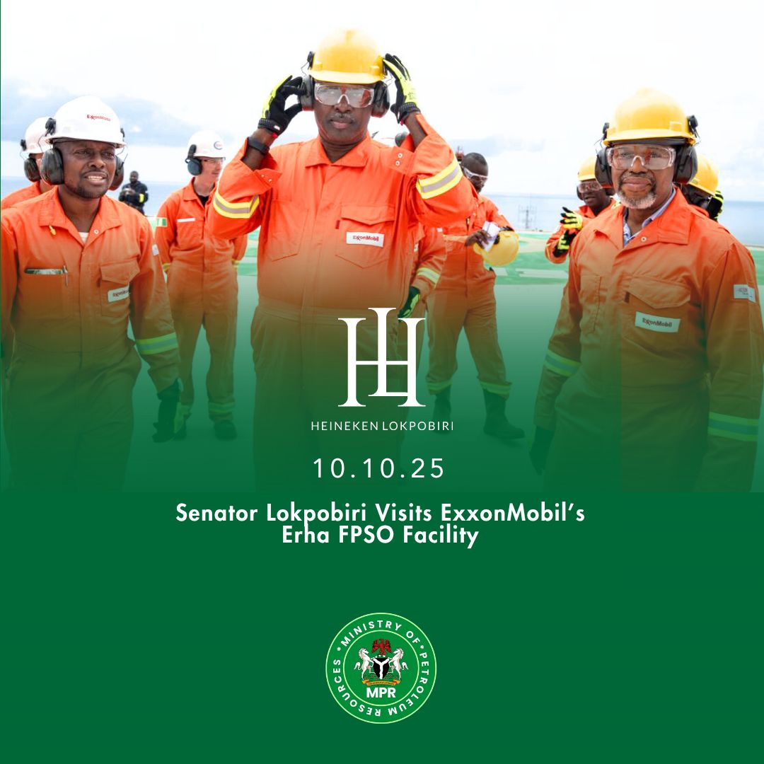 senlokpobiri's tweet image. PHOTO NEWS

Sen. Lokpobiri visited the Erha FPSO Facility, operated by @exxonmobil.