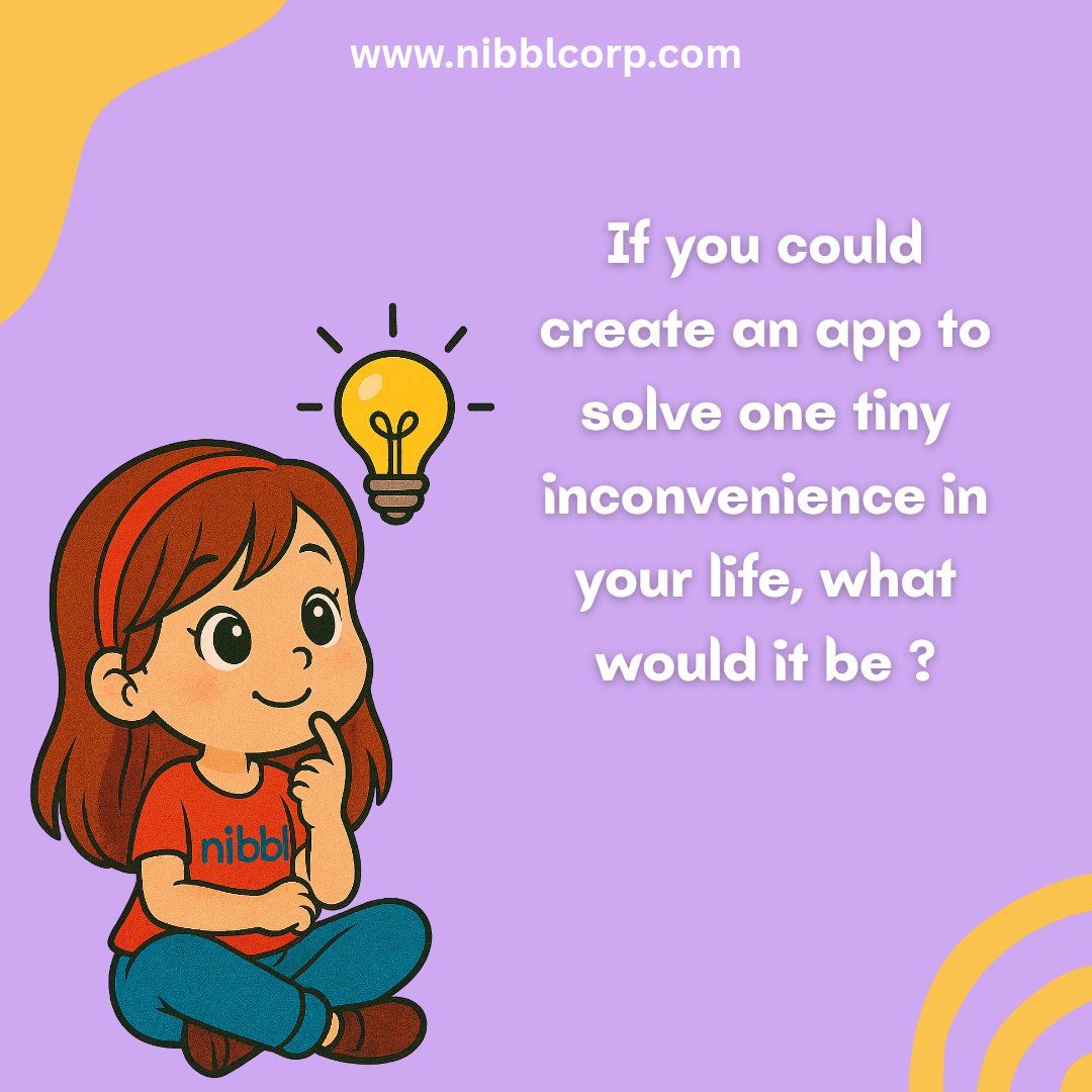 nibblcorp's tweet image. Let&apos;s brainstorm together!
Reply in comments.

#appideas #apps #innovations #techtalk #iOS #newapp #viral