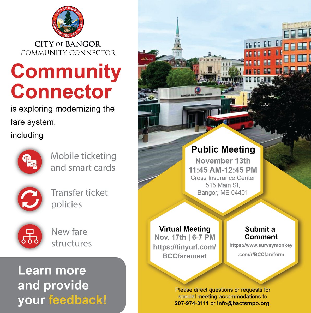 batcc's tweet image. 🚍Community Connector Public Meeting🚍

Virtual meeting - November 17, 2025 | 6 - 7 pm
tinyurl.com/BCCfaremeet

Comment Submission Form -
surveymonkey.com/r/BCCfareform