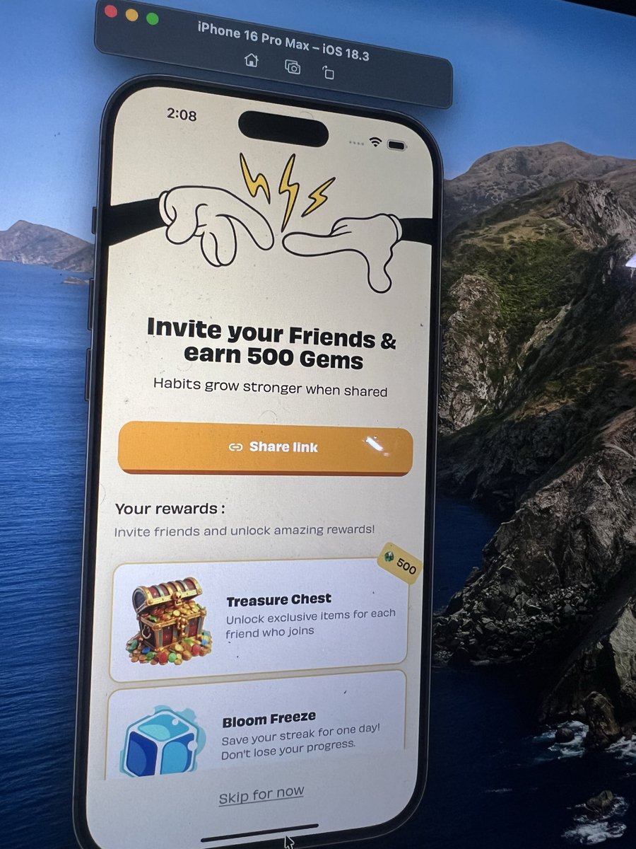 codeewithnick's tweet image. Cooks something
Habits tracker with gamification
Built with @expo @supabase and inline style