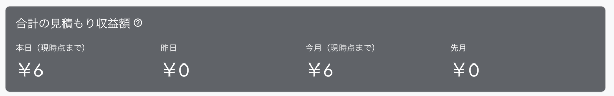 ついに、初収益達成！！たった6円がこんなにも嬉しいとは笑
#個人開発