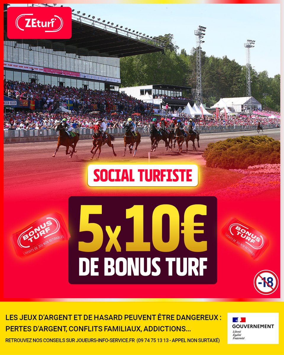 🎁 𝐒𝐨𝐜𝐢𝐚𝐥 𝐓𝐮𝐫𝐟𝐢𝐬𝐭𝐞

La finale du Grand Prix UET a lieu ce week-end, mais dans quel pays se tient-elle ?

🔁+❤️+ votre réponse pour tenter de gagner 5x10€ de bonus turf

⏳ TAS 14/10
