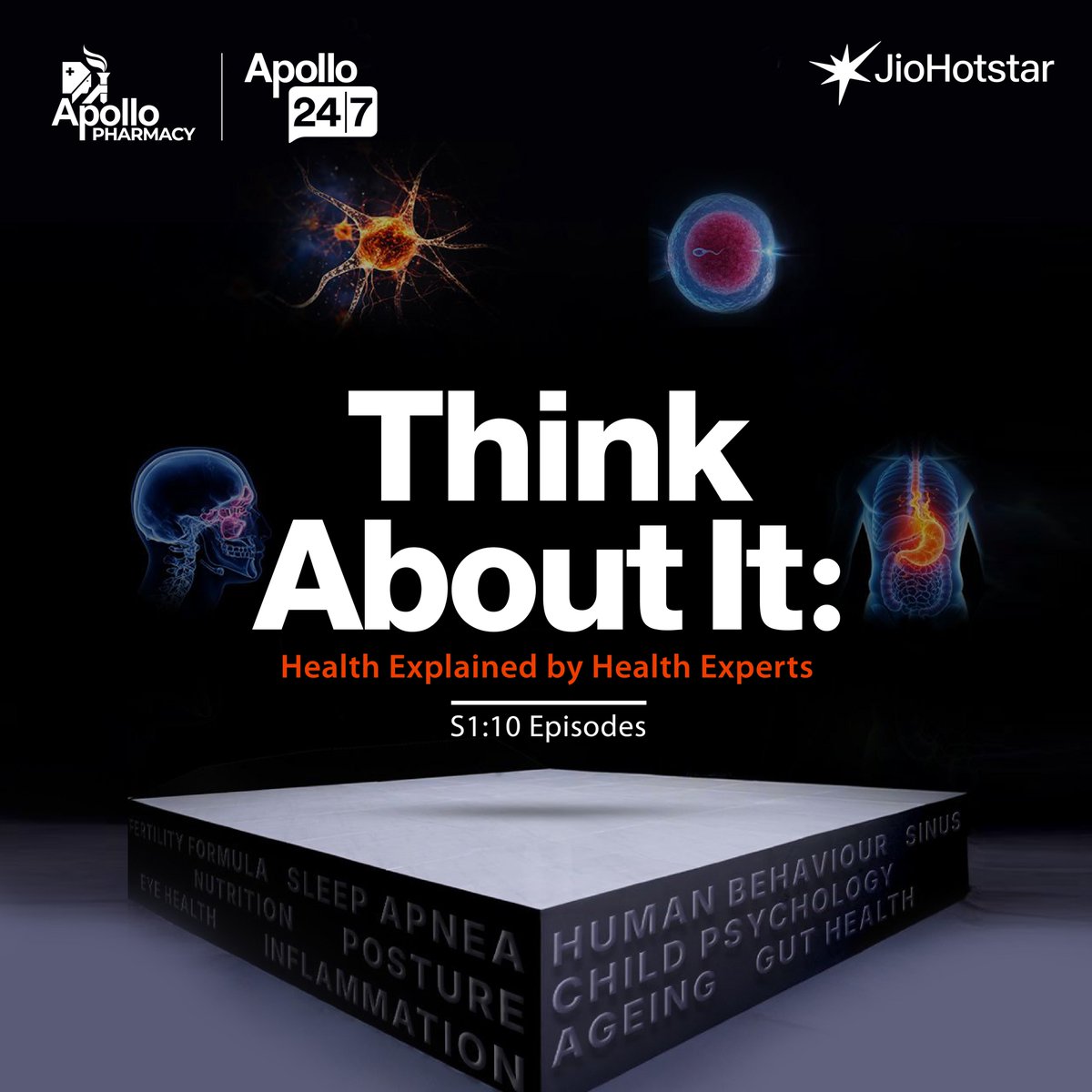 ApolloPharmacy's tweet image. We think about health only after a crisis. Think About It was created to change that.

10 episodes. Simple, credible conversations with Apollo doctors.
Now streaming on JioHotstar.

#ThinkAboutIt #FutureOfHealth #HealthcareSeries #HealthAwareness #JioHotstar #StreamingNow