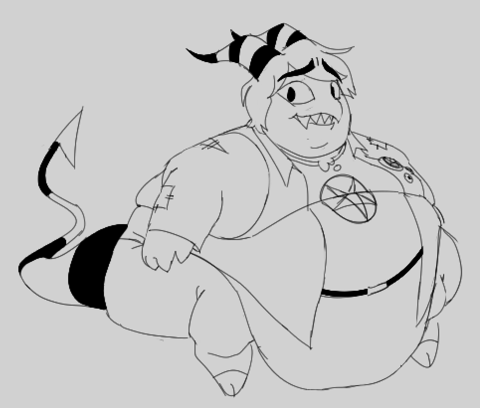 keno9988's tweet photo. made a pre-existing pead patient oc that's just chilling, his names tio #HelluvaBossOC https://t.co/2Pbfql7VDH