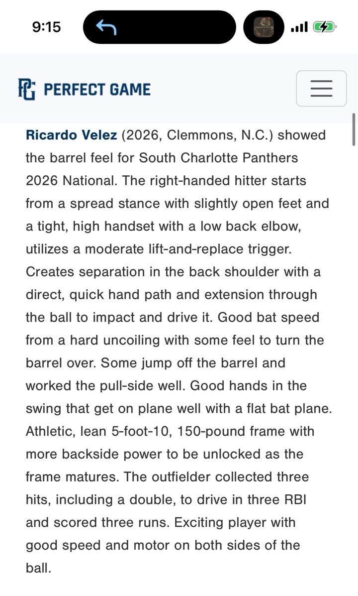 ricky_v54's tweet image. Thank you @PG_Scouting for the writeup this past weekend! @PanthersProgram @scottybateman28 @CoachJPrince12 @Clemdawg9 @Trev0r8