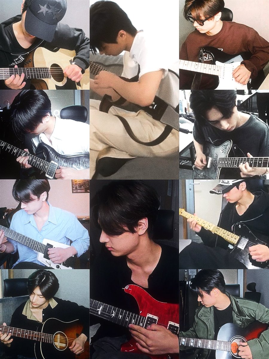jay with his guitars 🥹🎸