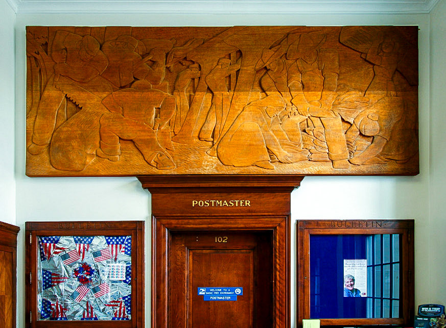 Bas Relief Friday

Paulding, Ohio Post Office
Industry - Charles Umlauf (1940)
Photo by Joey Harrison