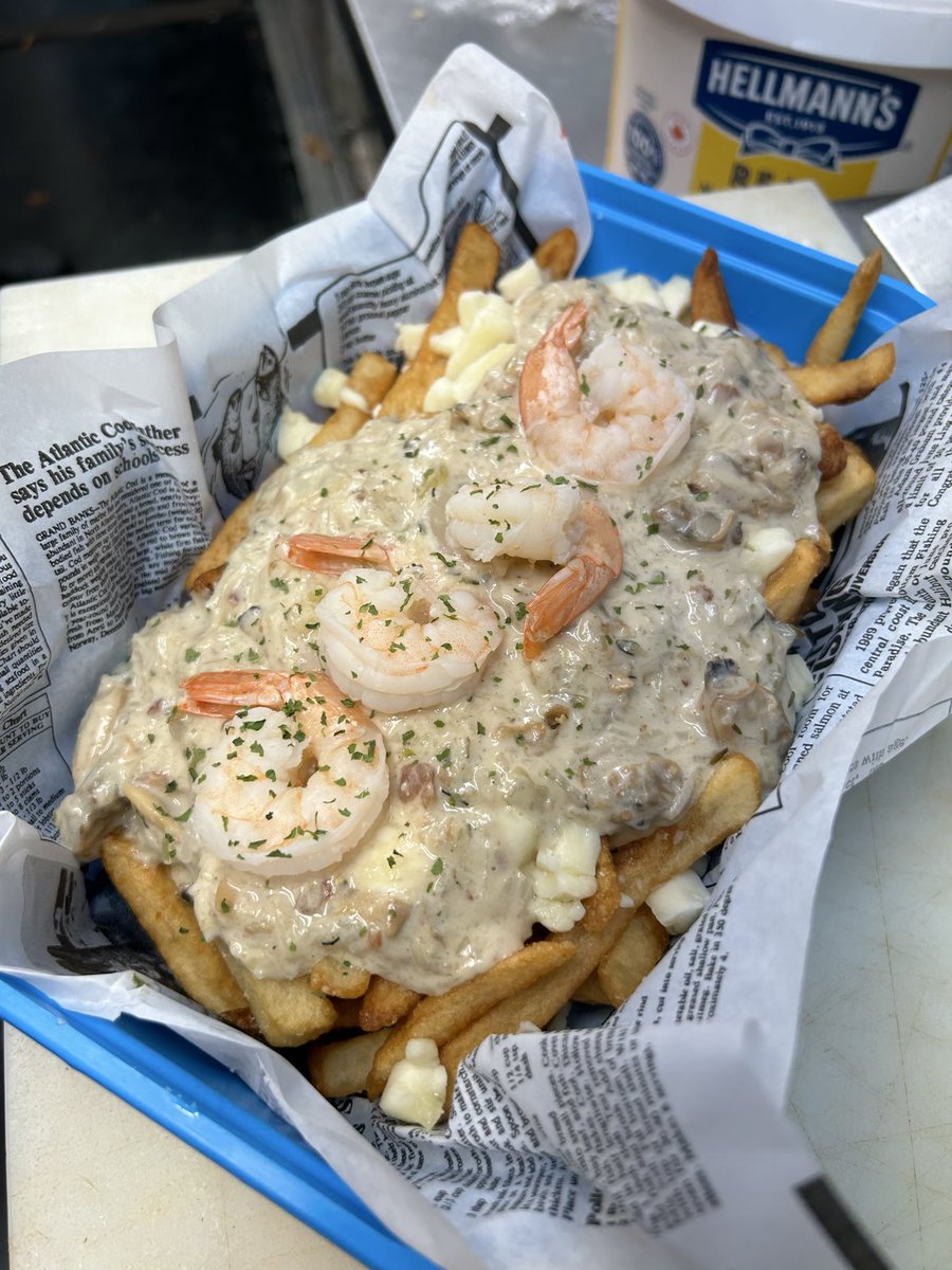 Friday ☀️16*C
🥣Clam Chowder 
🦐Seafood poutine
🌮Fish Taco
🍤ShrimpTaco
🐟Fish &amp; Chips
😍Cauliflower bites 
❤️cauliflower bites taco 
🍋‍🟩Ad Mare lime pie
🚚2265 Robertson road
(Kichesippi Brewery)
⏰11:30 to 6:30