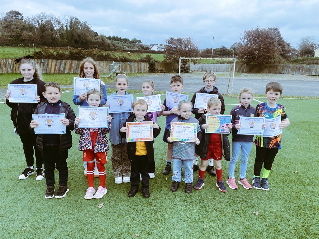 Well done to our certificate winners today at assembly <a href="/scoilcc86/">Scoil Cholmcille</a>. Lots of amazing work going on in each and every classroom.