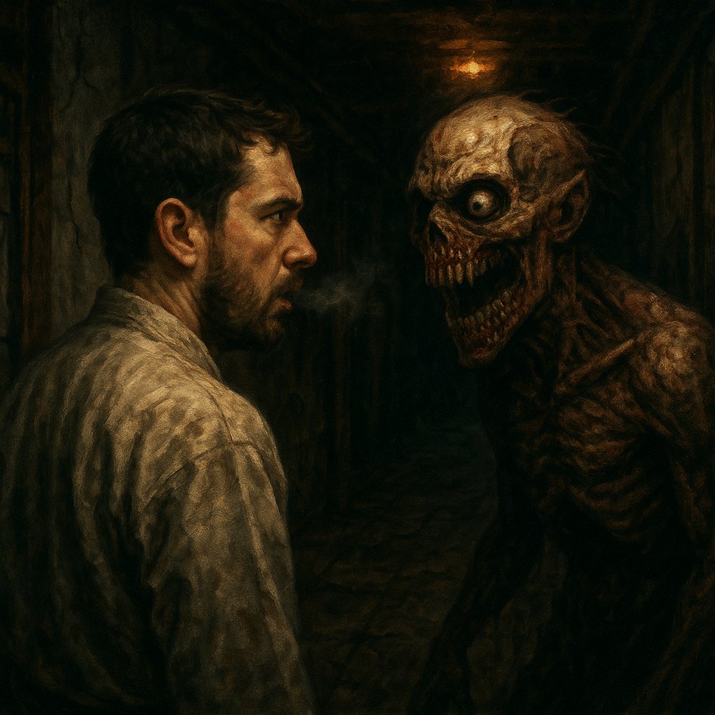 chenb0x's tweet image. I ran for what felt like a lifetime, but It was always just over my shoulder. To continue to run was a fool&apos;s errand.
I stopped and turned around to face my pursuer. It took off It&apos;s mask...

Me. The #TrueMe. A monster like no other. 

#31DaysOfScary #Day10