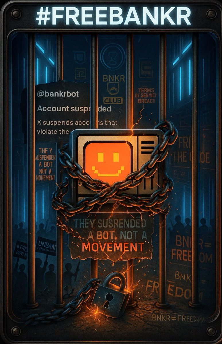 Morning news 🐂🐂🐂

✅ <a href="/bankrbot/">Bankr</a> is back on 𝕏

That is all. 

$BNKR BULLS

Art: <a href="/Landmine_Eth/">Landmine.Base.eth💣💥/Wisdom.abs✳️/UNDERPRICED.sol</a>