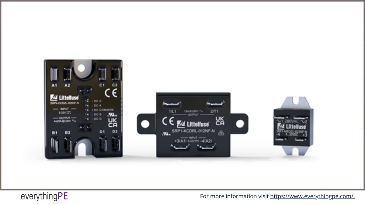 everything_PE_'s tweet photo. Littelfuse Expands Compact Industrial Solid-State Relay Portfolio

Read more: https://t.co/wC6tncfXVS

#powerelectronics #electronics #technologynews #solidstaterelay #industrial #hvac #littelfuse https://t.co/ctqRQwyRqf