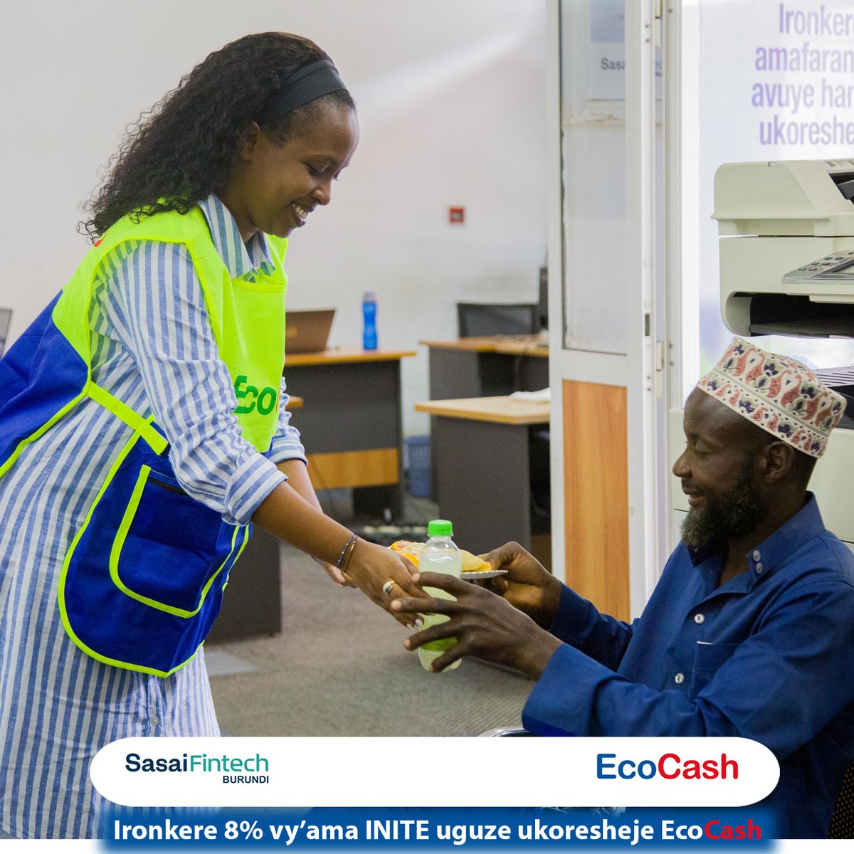 🌸 Bonne Semaine du Service Client, Famille EcoCash ! 🌸 
Un moment chaleureux partagé 🥐☕ avec nos précieux clients, Agents et Super Agents 💙. 

Merci pour votre confiance et soutien constants ensemble, construisons un Burundi meilleur✨

#EcoCashBurundi