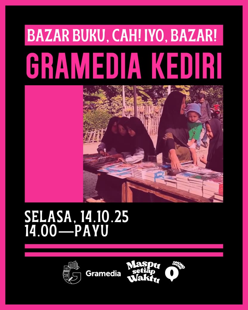 Sampai jumpa di Mahanani tanggal 14 Oktober nanti, ya, Manteman!
Ada bazar buku dari Gramedia Kediri juga lho. 
Jangan lupa, jam 14.00 sampai melek literasi🤙