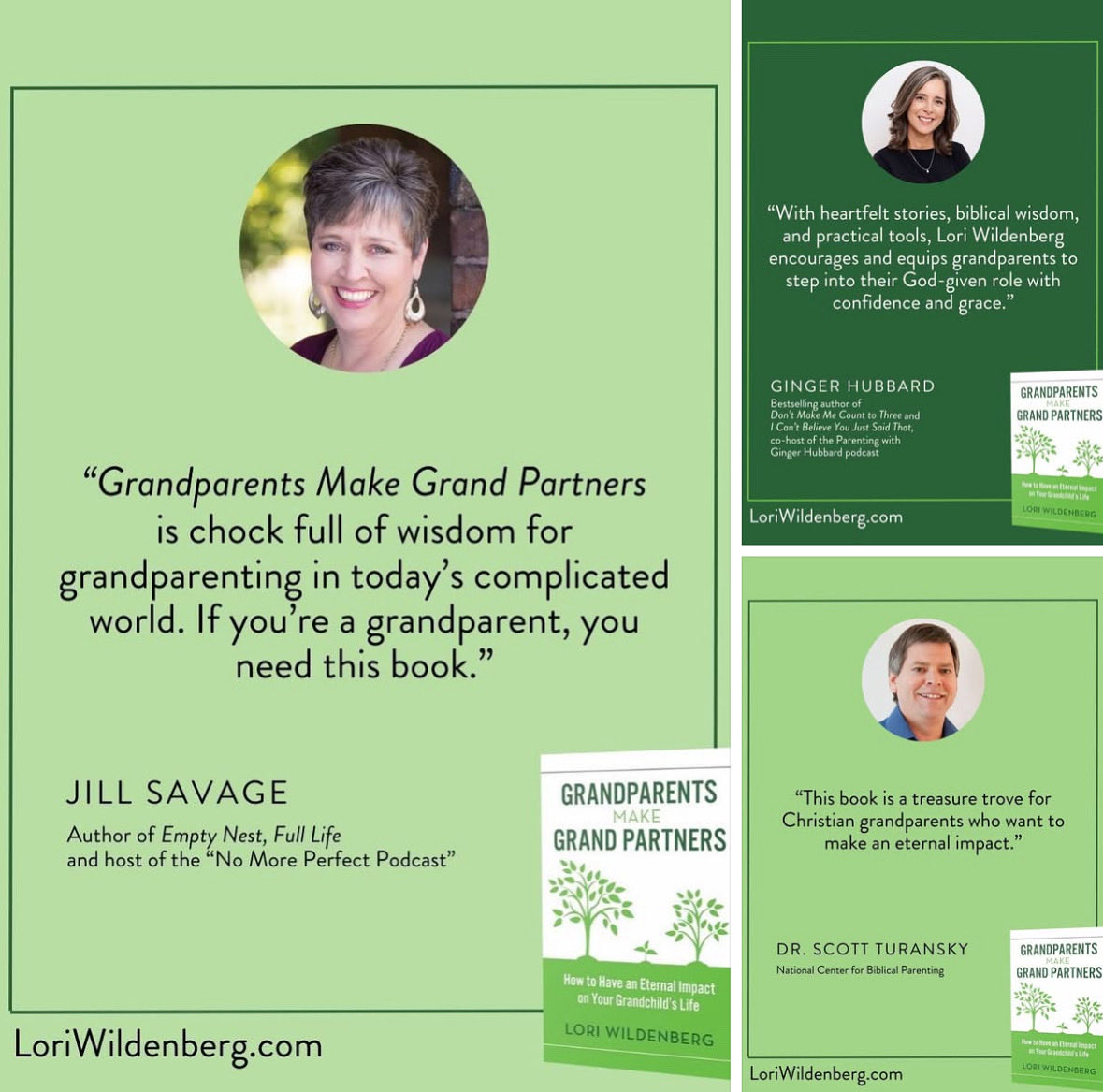 Blessed to have these three people endorse Grandparents Make Grand Partners. 
There are still a couple  openings on the book launch team. This opportunity will only be available through Sunday. bit.ly/GrandparentsMa… @D6 <a href="/jillsavage/">jillsavage</a>