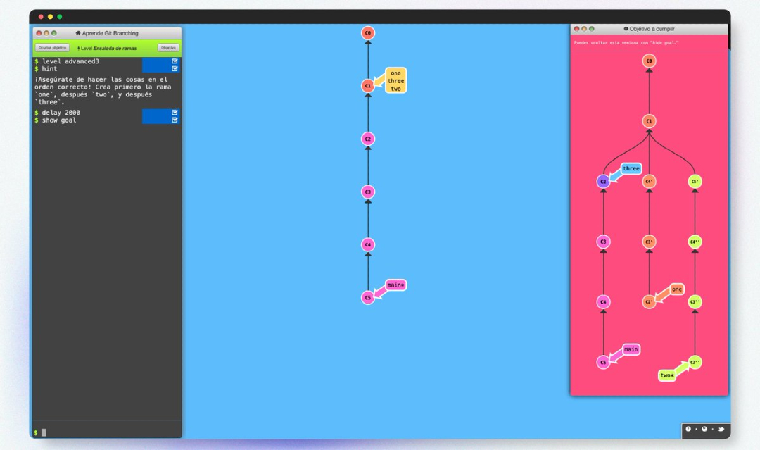 MoureDev's tweet image. ¿Sabes que existe un "juego" para aprender a trabajar con las ramas de GIT de manera interactiva?
Trabajarás con 8 comandos, junto a sus variantes, a través de 34 niveles. Y está en español.
learngitbranching.js.org