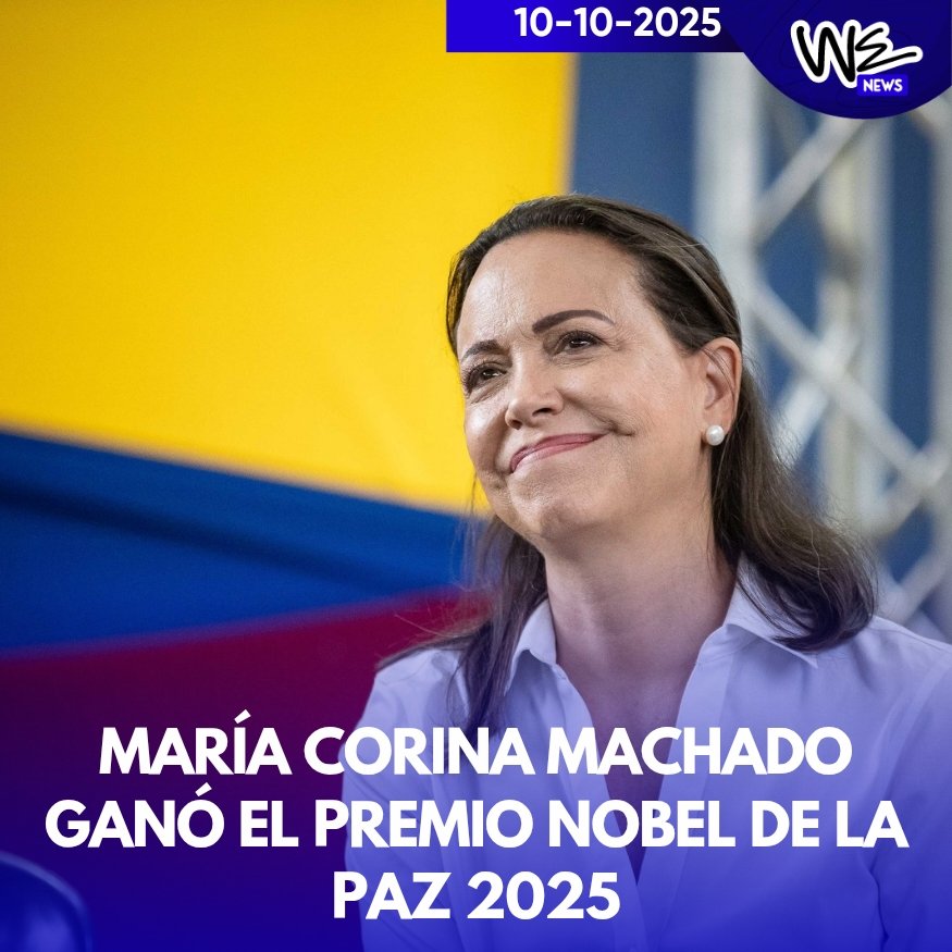 wenewsec's tweet image. #PremioNobel 
El comité noruego del Nobel, decidió otorgar el Premio Nobel de la Paz 2025 a la activista venezolana, María Corina Machado, por su incansable labor en la promoción de los derechos democráticos y por su lucha para lograr una transición justa y pacífica de la…