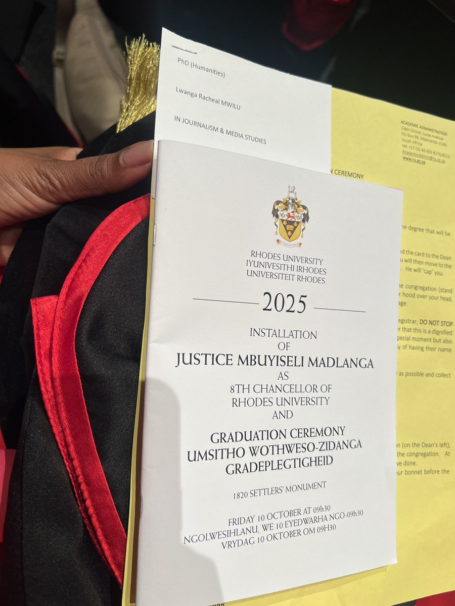 It has ended in LR Mwilu, PhD! 
I navigated poor health, debilitating grief and overall life wreckage for the better part of my study. I fell so far behind and remained with one chance to have my proposal approved or get deregistered.  Got it at first (and last) attempt 👆🏽#PhDone