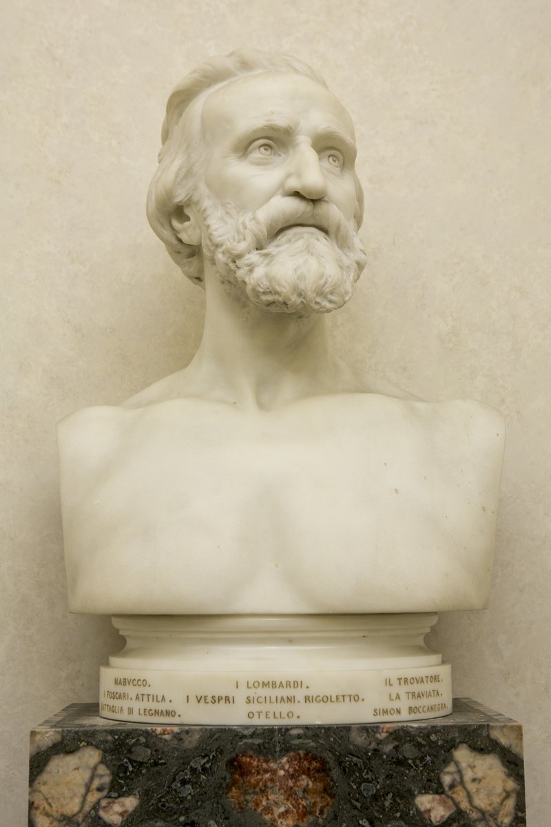 SenatoStampa's tweet photo. #GiusepperVerdi (#10ottobre 1813 - 27 gennaio 1901) è nominato #SenatoredelRegno per le categorie 20 e 21 previste dall'articolo 33 dello #StatutoAlbertino https://t.co/Xe0kX8h8nv Dal repertorio online #ASSR dei #SenatoridelRegno https://t.co/huFdyjMFN8 👤 Suo busto in #Senato https://t.co/oippDh9yoK
