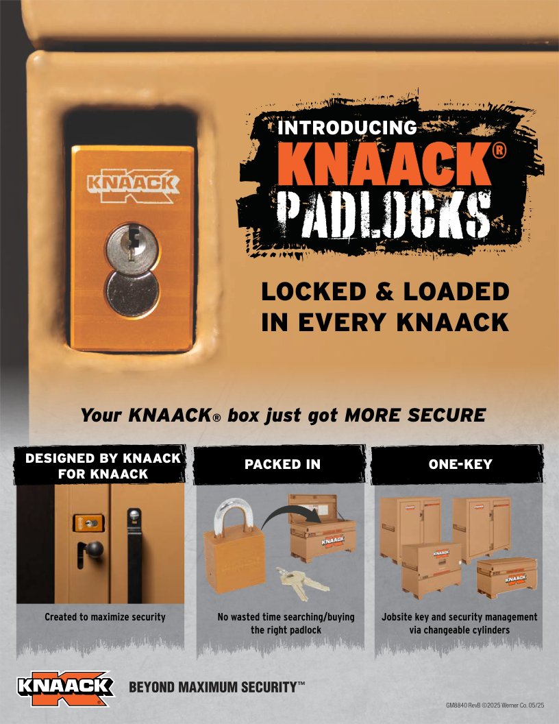 CantCrackKnaack's tweet image. Tough, trusted, unbreakable. 

#knaack #padlocks #jobsite #tools #jobsitesecuirty