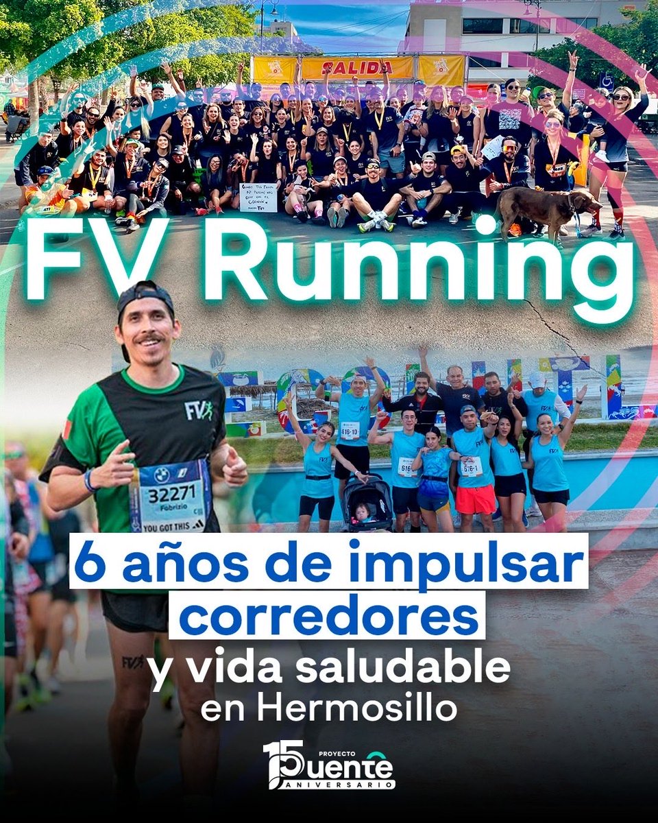 Una muy buena noticia 👇🏻

FV Running cumple 6 años de impulsar a corredores en #Hermosillo y de otras partes del mundo con asesoría online 🏃🏻🏃🏻‍♀️

El nutriólogo @coach.fabe inició un pequeño grupo liderado que hoy evolucionó hoy es una comunidad de más de 170 atletas.

Fabricio y