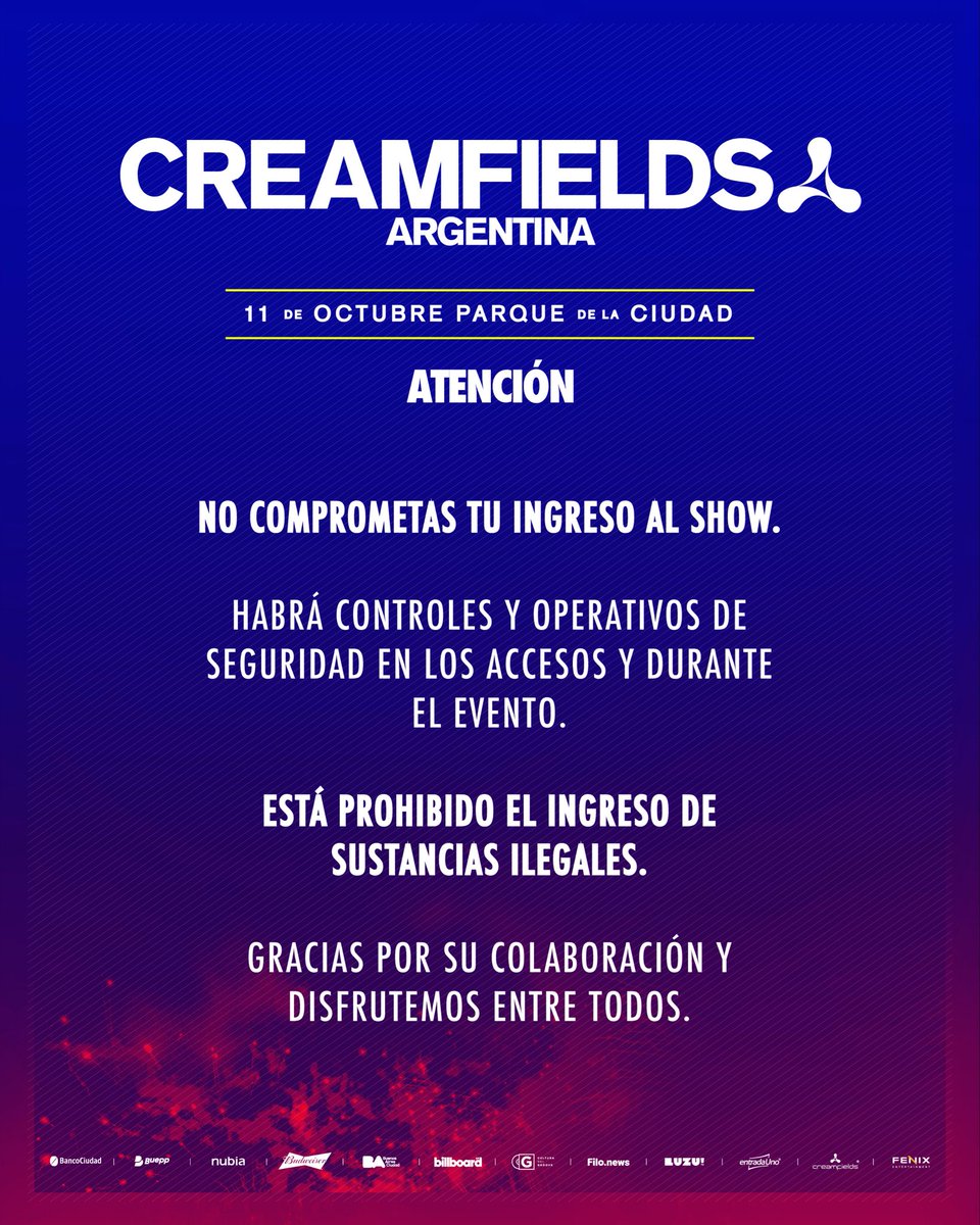 Creamfields Argentina tweet media
