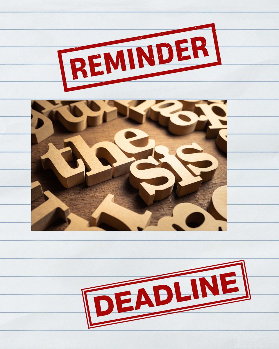 Hey Fresno State graduate students: If you are planning on submitting a thesis and graduating this semester (Fall 2025), make sure you submit your thesis on or before the deadline: Friday, October 31, 2025! More info: academics.fresnostate.edu/dgs/gssc/thesi…