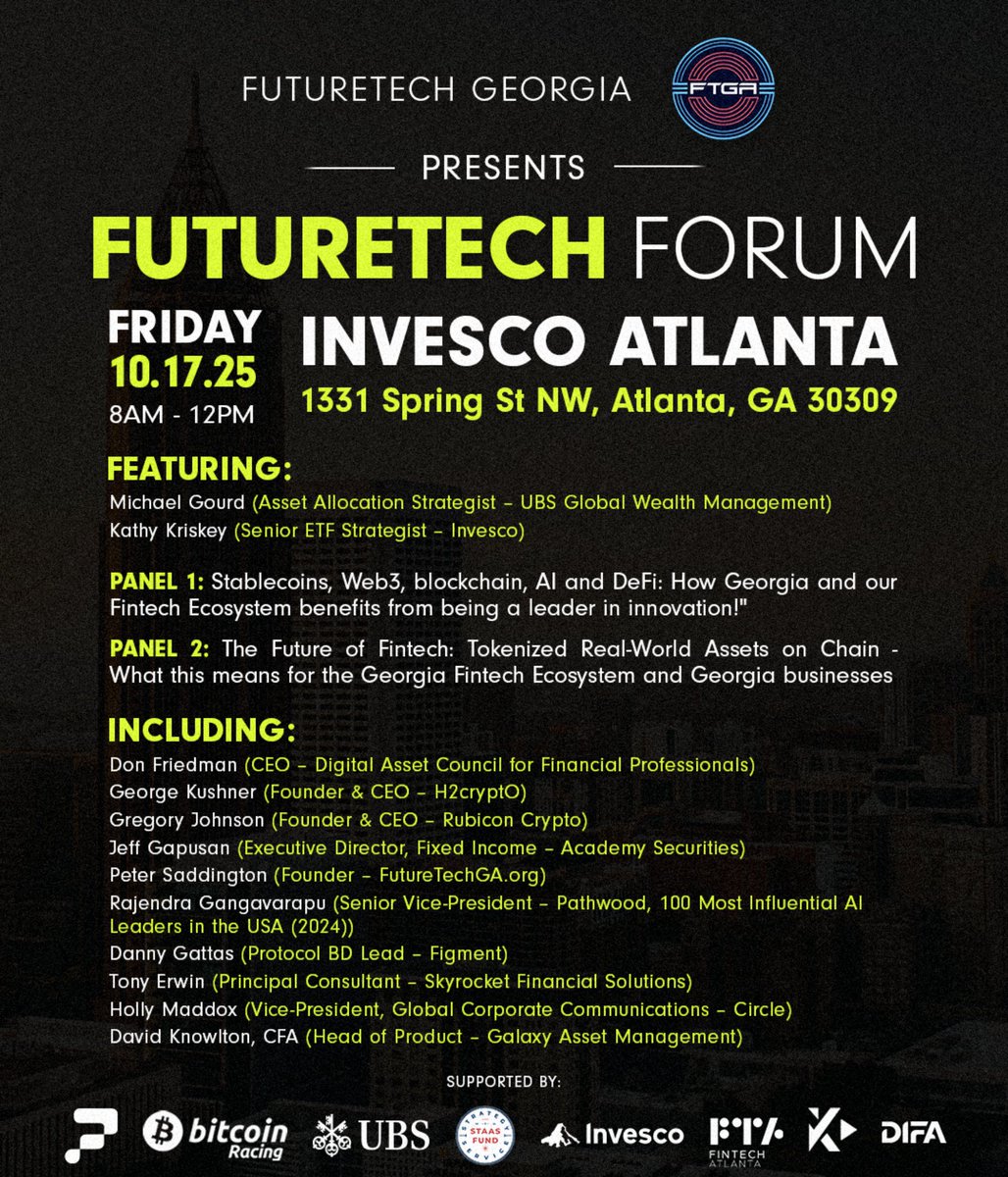 FutureTech Georgia  is proud to announce our 2025 networking event:
FUTURETECH FORUM - Connect. Collaborate. Create.
Register here:
go.fsbb.io/c/ftga-events/…