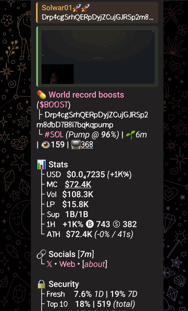 solwar01's tweet image. None stop gambling on $BOOST

CA&amp;gt;&amp;gt;
Drp4cgSrhQERpDyjZCujGJRSp2m8dbD7B8i7bqkqpump

#TREASURE #Solana