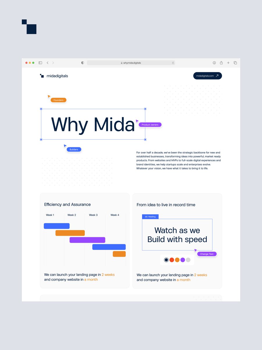 midadigitals's tweet image. Why do founders across the world choose @midadigitals ?
Swipe for a breakdown 👉🏾
Want to build a product that solves real problems?
DM us 📮 to get started.
#MVPDevelopment #AfricaTech #StartupAfrica #ProductDevelopment #TechInnovation #AfricanStartups #DigitalTransformation