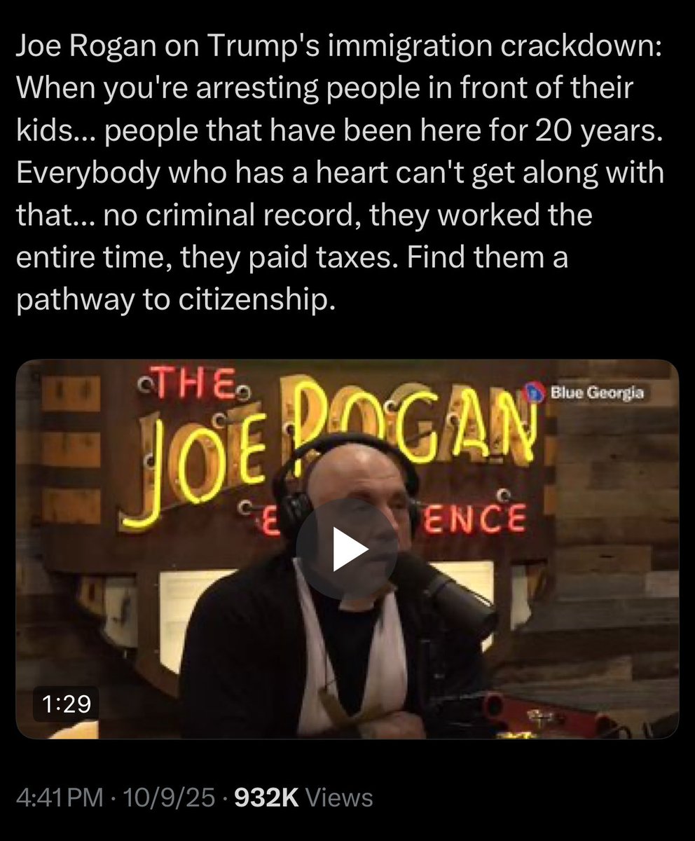 Joe Rogan should sign away all of his personal wealth. Oh holy Joe! Be a good person, have a heart, give it all to charity. 

If he’s not willing to do this, why should we give away our entire country?