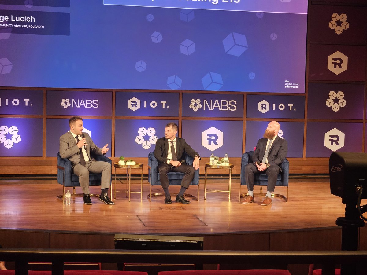 RareNetworkWeb3's tweet image. Live from @NABSummit Day Two
@CullahMusic @Grizz375 and @cardanoesq are on stage discussing the importance of Scaling L1s... from the protocol level to the people building on chain.