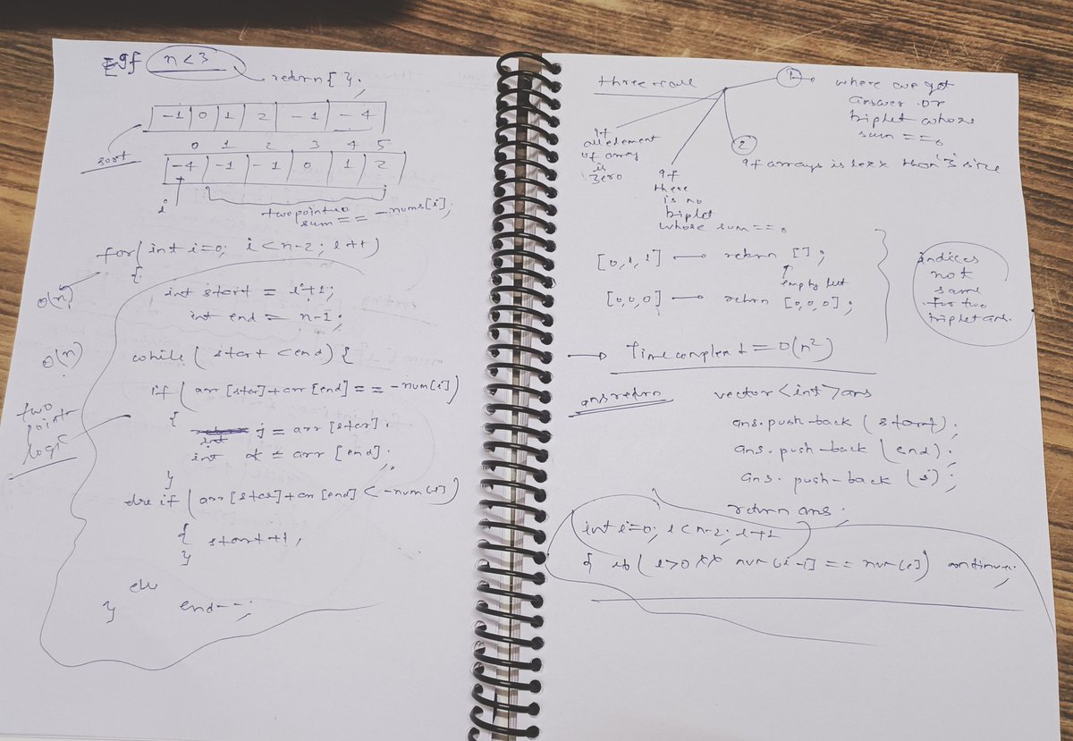 Navneetrajgupta's tweet image. Day 19/100 of #100DaysOfCode Conquered the 3Sum problem on LeetCode! The two-pointer approach was the way, but handling duplicates was a real challenge 🤔. After a 15-min brainstorm, the logic clicked 💡 and the solution was accepted! That confidence boost is amazing #DSA #Array