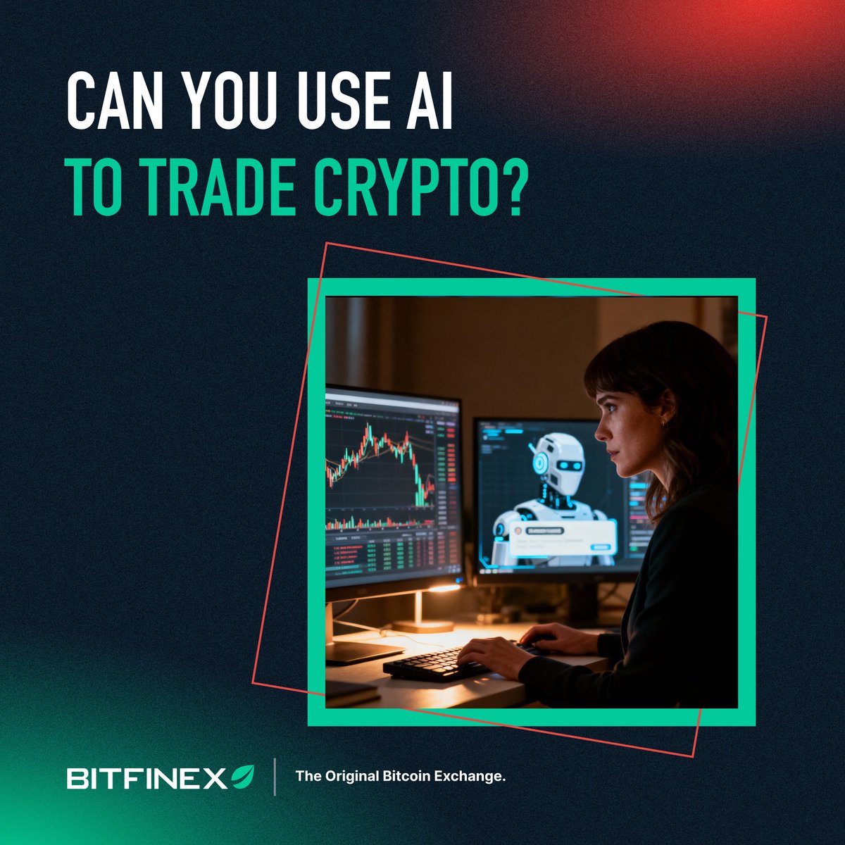 bitfinex's tweet image. Can machines trade better than humans? 🤖

AI tools now scan charts, price action, and sentiment faster than any manual setup. The skill lies in how traders use them.