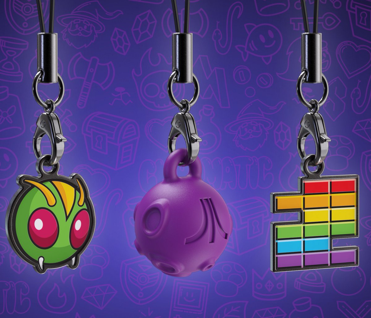 modretro's tweet image. A closer look at our Atari charms
Tiny tributes to these iconic titles. All included in the Rewind Collection box set.