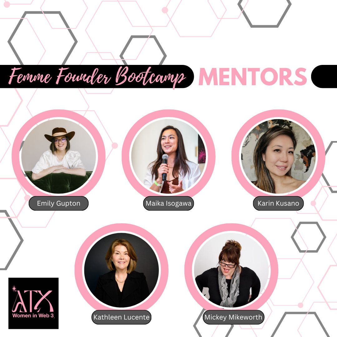 🌟Meet the incredible MENTORS supporting our 2025 Femme Founder Bootcamp!📷

These amazing industry leaders are generously sharing their time, wisdom, and experience with this year’s 21 founders.

Learn more about the program at atxwiw3.com/bootcamp