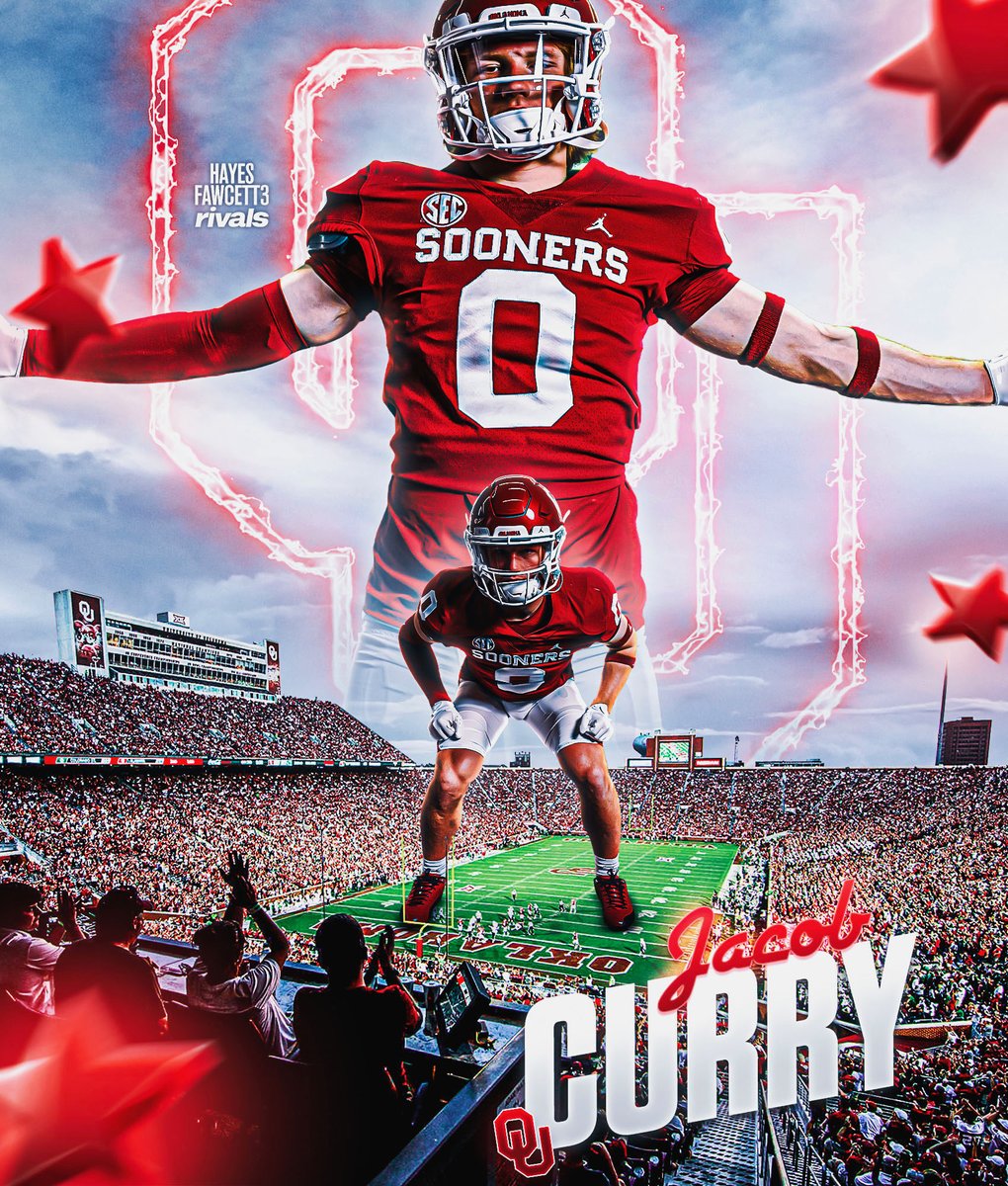 Hayesfawcett3's tweet image. BREAKING: Four-Star LB Jacob Curry has Committed to Oklahoma, he tells me for @rivals
The 6’1 207 LB from Ponte Vedra Beach, FL chose the Sooners over Ohio State and Florida State
“Oklahoma felt like home the second I stepped on campus.”
on3.com/rivals/jacob-c…