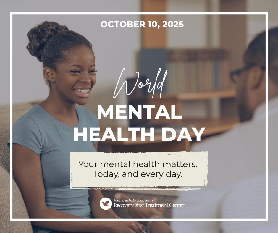 This #WorldMentalHealthDay, we’re reminded that recovery means healing mind and body. At #RecoveryFirst, we treat addiction and co-occurring mental health conditions—like anxiety, depression, and PTSD—together, because true recovery addresses it all. 👉 loom.ly/SB7xvhA