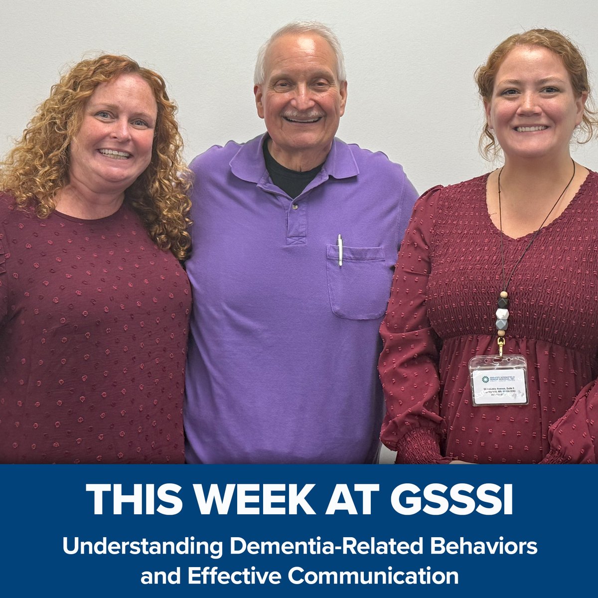 On Monday, Mark Nutting from the Alzheimer's Association conducted a training session on Understanding Dementia-Related Behaviors and Effective Communication. This session for all GSSSI employees to aid them in working with consumers.
<a href="/alzassociation/">Alzheimer's Association</a>