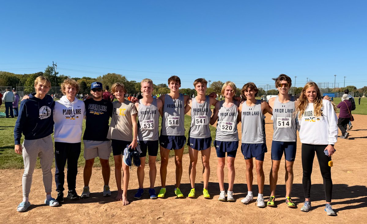 PLHSLakers's tweet photo. Solid race day for @PLLakers Boys XC Team at the SSC Conference Meetβ with 2 All Conference finishers: IRock and JGannon! Way to go! #LotsOfSupport Great PL Day! Thanks for hosting Eagan!! πππ https://t.co/y3olpH5umO