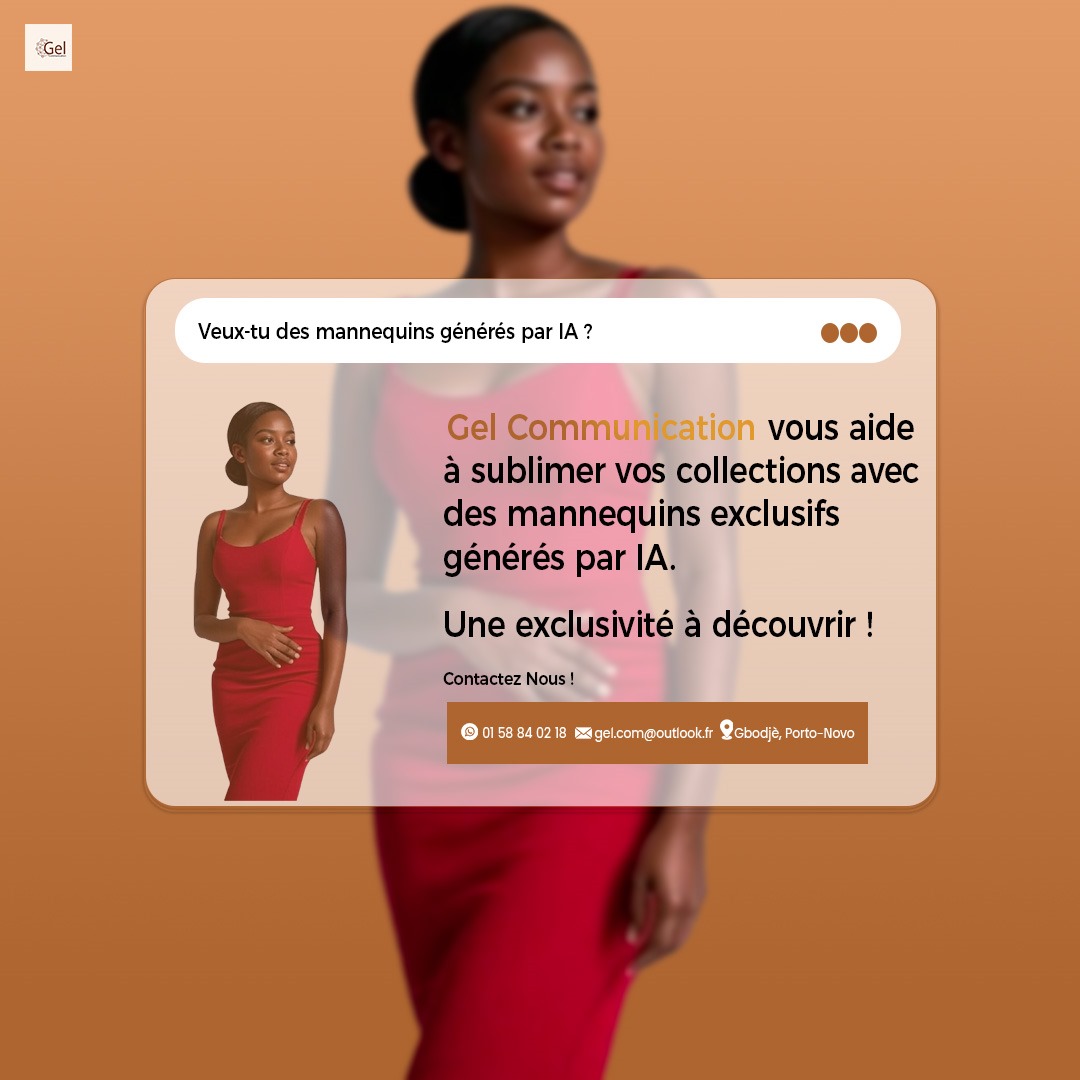 GelCommuni's tweet photo. Et si vos #mannequins devenaient uniques, à votre image ? 👗✨

Avec #GelCommunication, créez vos mannequins virtuels par #IA pour présenter vos collections sans contraintes.

🚀 Plus rapide. Plus économique. Plus #innovant.
#ModeDigitale #FashionTech #MannequinVirtuel https://t.co/IOQTyCzIje