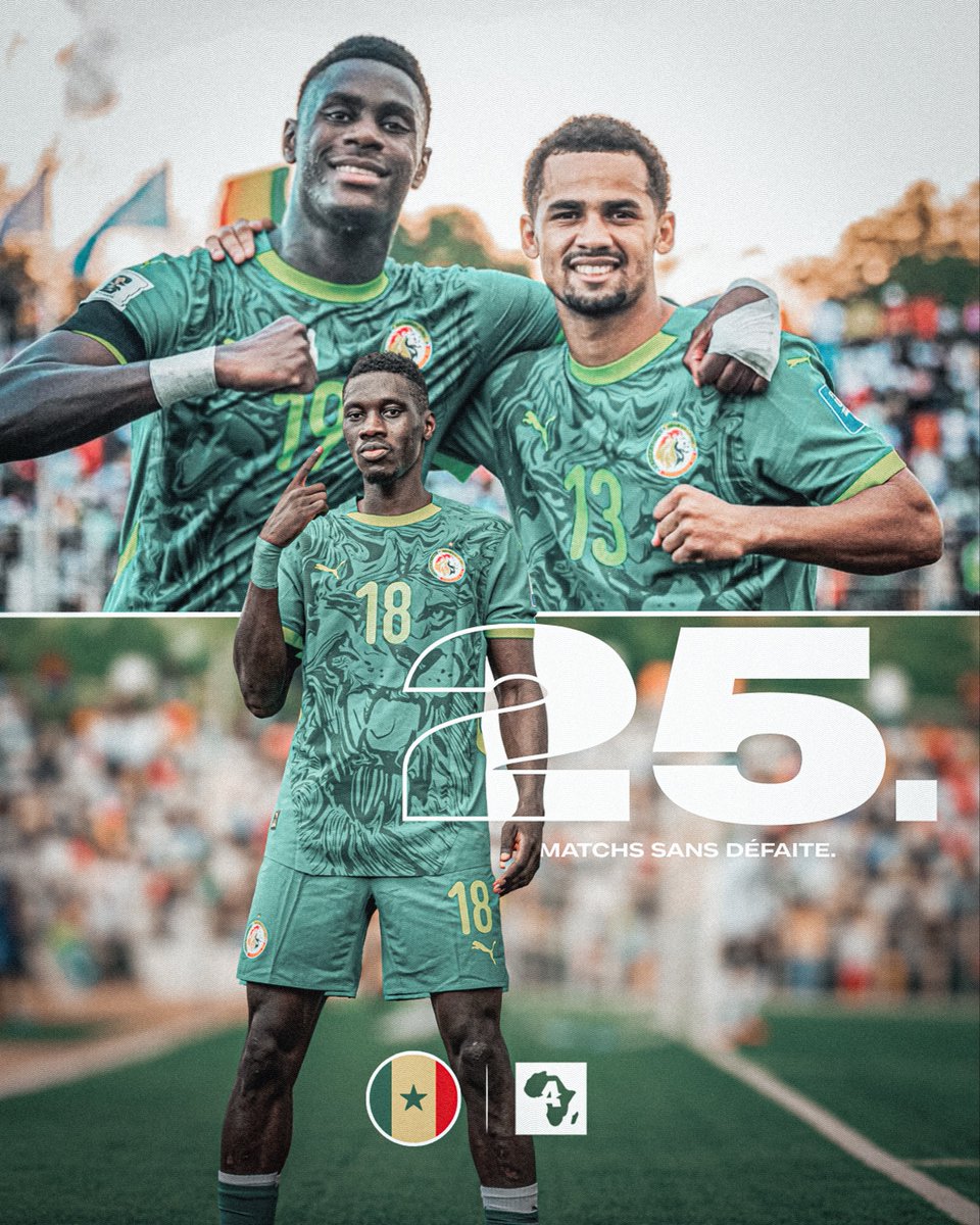 🚨 𝟮𝟱𝗘 𝗠𝗔𝗧𝗖𝗛 𝗦𝗔𝗡𝗦 𝗗𝗘𝗙𝗔𝗜𝗧𝗘 𝗣𝗢𝗨𝗥 𝗟𝗘 𝗦𝗘́𝗡𝗘́𝗚𝗔𝗟 ! 🇸🇳🥵💚

PERSONNE ne fait mieux dans le monde actuellement. 🙅🏿‍♂️⚔️