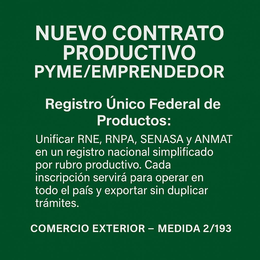 pepxargentina's tweet photo. Un solo trámite para resolver varias temáticas similares para exportar. 
@LuisCaputoAR @fedesturze @JMilei 

#NuevoContratoProductivo 
 #Emprendedores #Pymes https://t.co/ncugGUBRyt