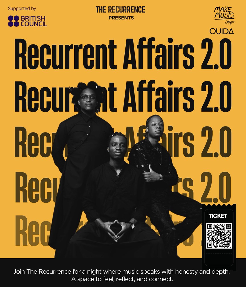 The Recurrence is back!

Join the band for an evening of soul lifting music, rich acoustics and a close encounter with the band's core message of truth, vulnerability and resilience. 

Recurrent Affairs 2.0 is going to be an experience that would never be forgotten!