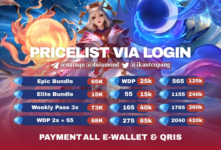 ikantcupang's tweet image. Pricelist diamond via login